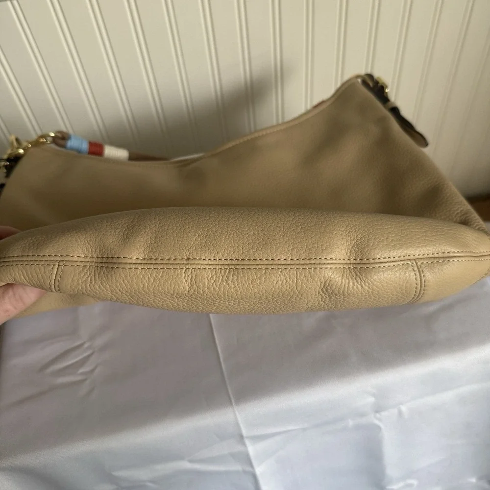 Aimee Kestenberg Highline Crescent Hobo Bag Purse Driftwood Tan Leather Rope